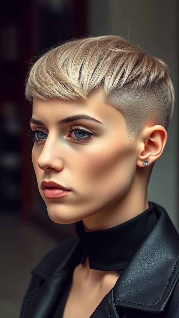 A stylish Edgar haircut with a French crop, featuring short sides and a textured top.