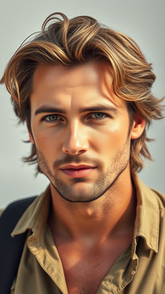 A man with medium-length tousled hair, wearing a casual shirt, looking confidently at the camera.