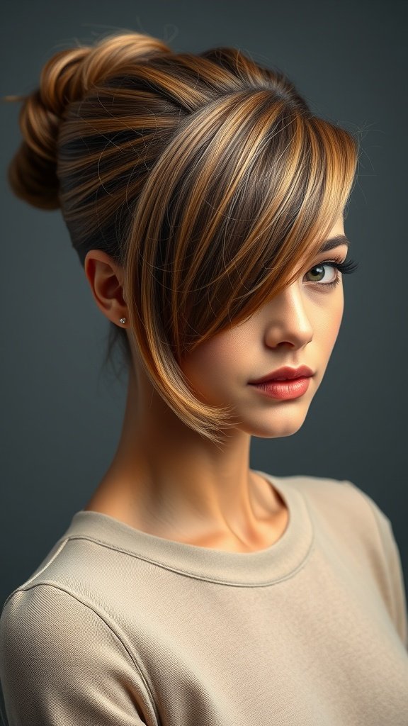 A stylish mid-fade haircut showcasing a smooth transition from short to longer hair.