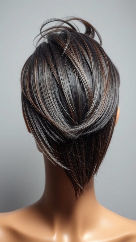 A precisely sharp hush cut hairstyle with wispy ends, showcasing a modern and stylish look.