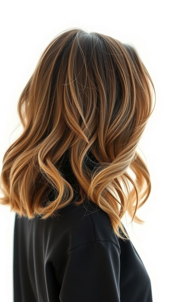 Wavy mid-length hairstyle with minimal layers