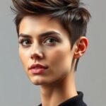 50 Stunning Dark Brown Hair Color Ideas You’ll Love h2_20_short_spiky_dark_brown_cut