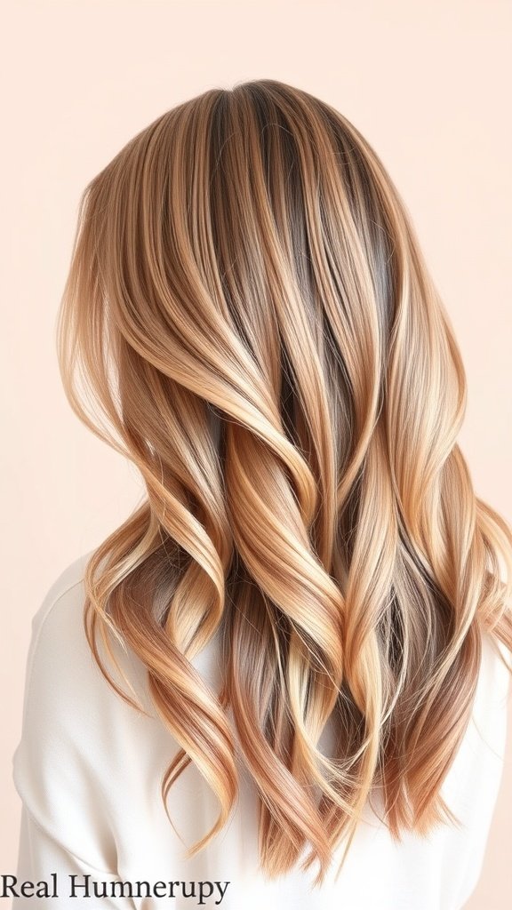 Shoulder-length hair styled in subtle rose gold ombre