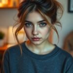 50 Gorgeous Medium-Length Layered Hairstyles to Turn Heads messy_bun_with_face-framing_layers