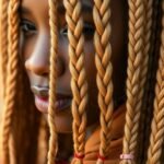 50 Stunning Honey Blonde Knotless Braids to Try This Year accessorizing_knotless_braids_9