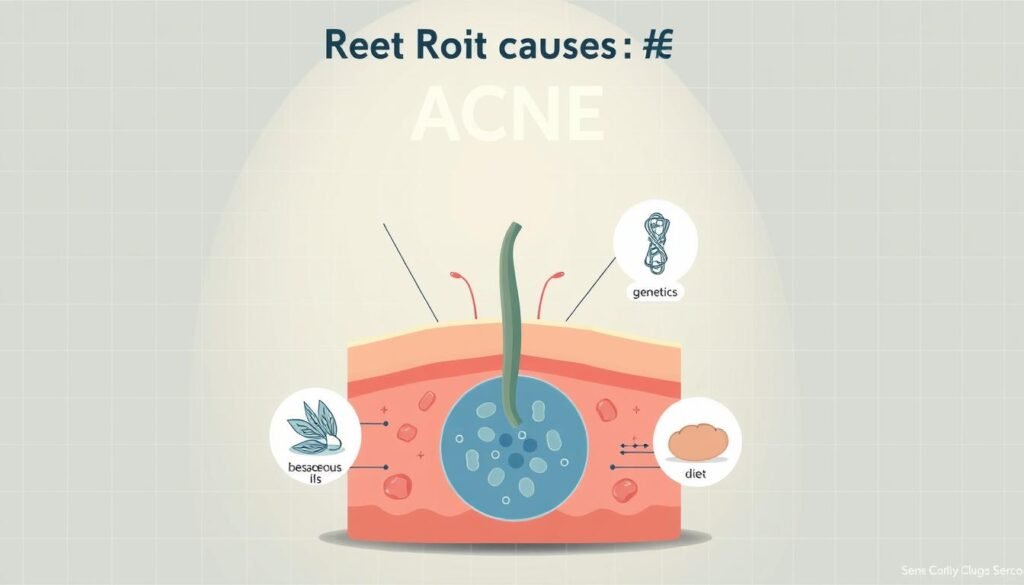 acne root causes diagram