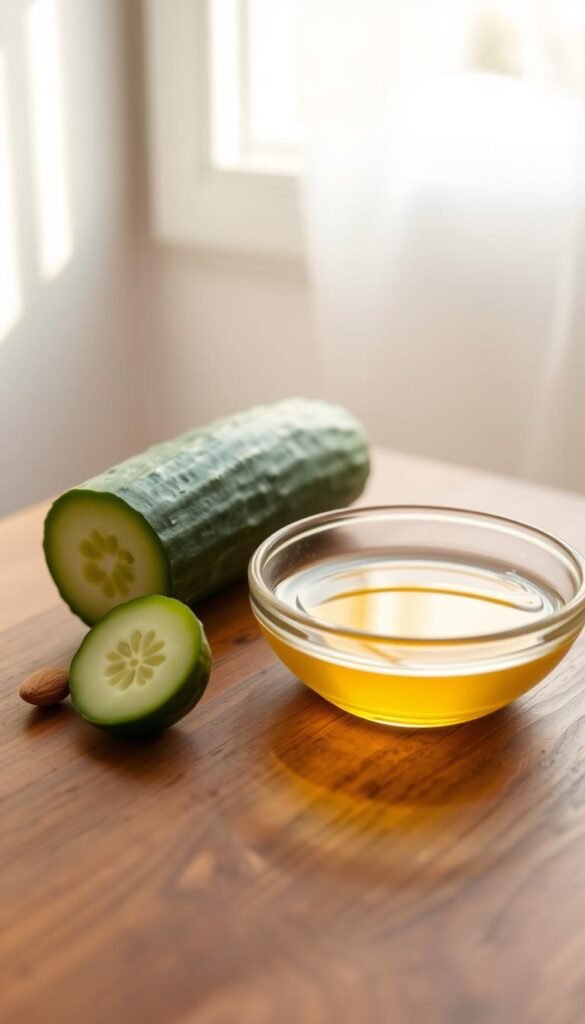 almond oil and cucumber treatments
