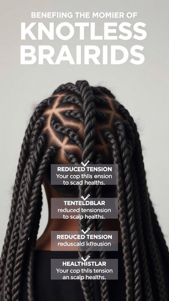 Image of a person with knotless braids showcasing their unique style and texture.