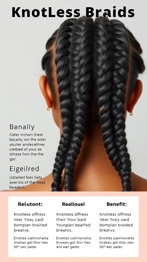 Image of a person with jumbo knotless box braids, showcasing a stylish and comfortable hairstyle.