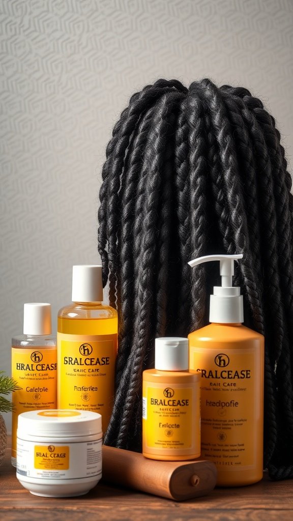 Hair care products for knotless braids with curly ends