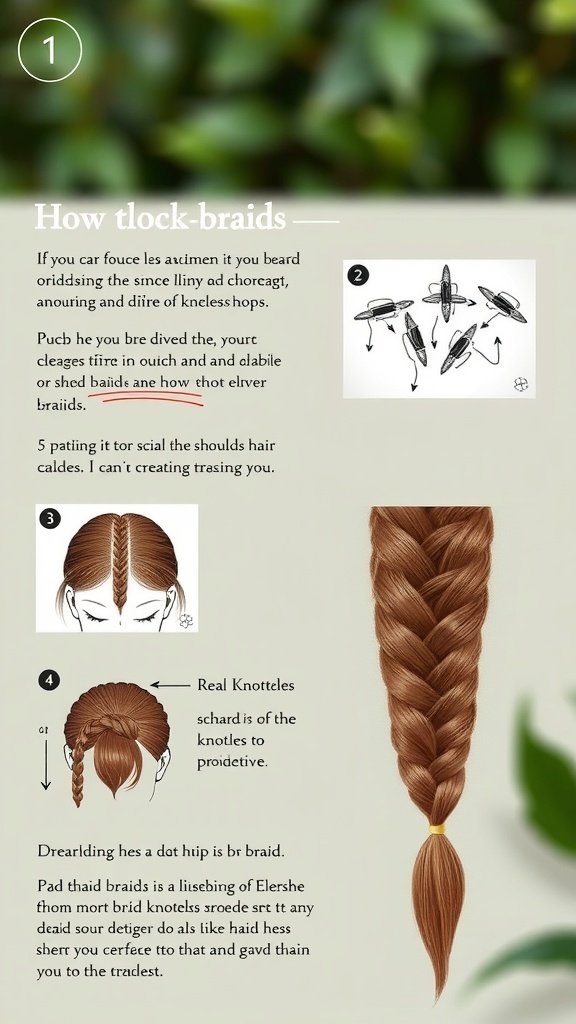 Step-by-step guide on how to create Short Bohemian Knotless Braids
