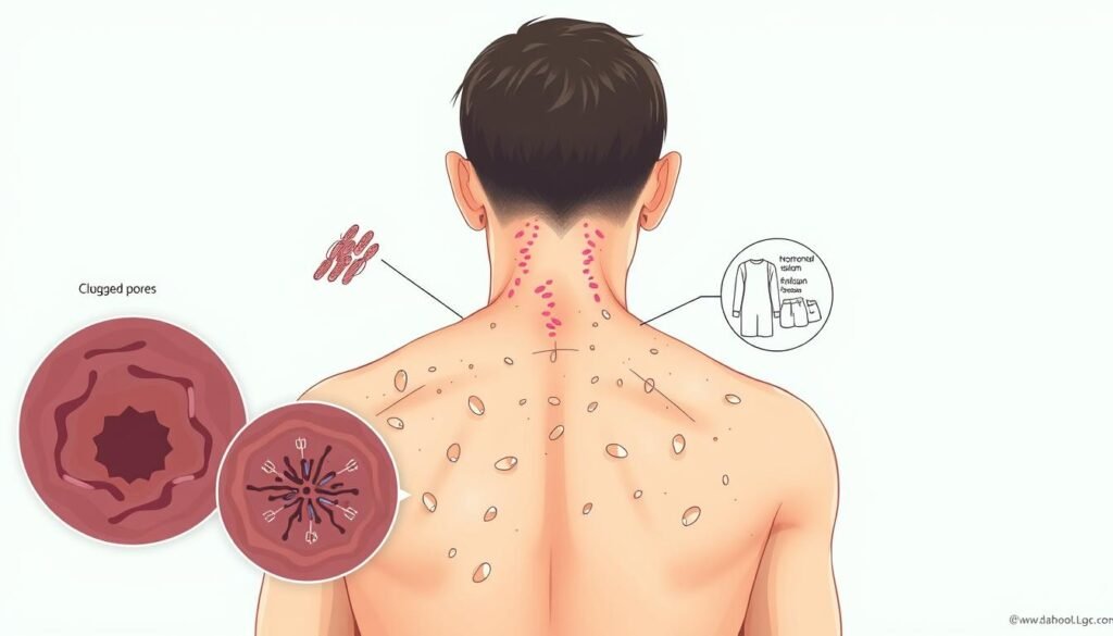 causes of back acne