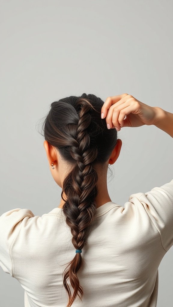 A woman with a stylish braid, showcasing the beauty of knotless braids.