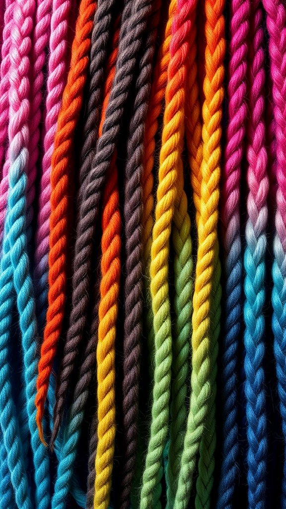 Colorful braiding hair for jumbo boho knotless braids