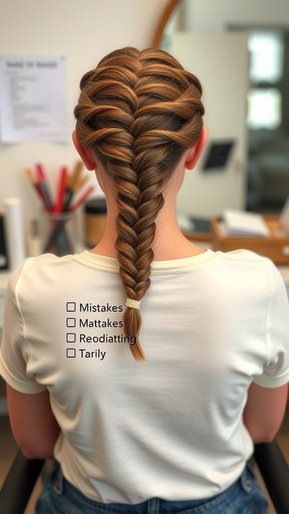 A person with a stylish braid, showcasing common mistakes to avoid in jumbo knotless box braids.