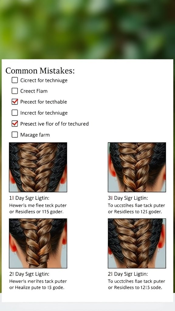 Image showing common mistakes to avoid when creating jumbo knotless box braids.