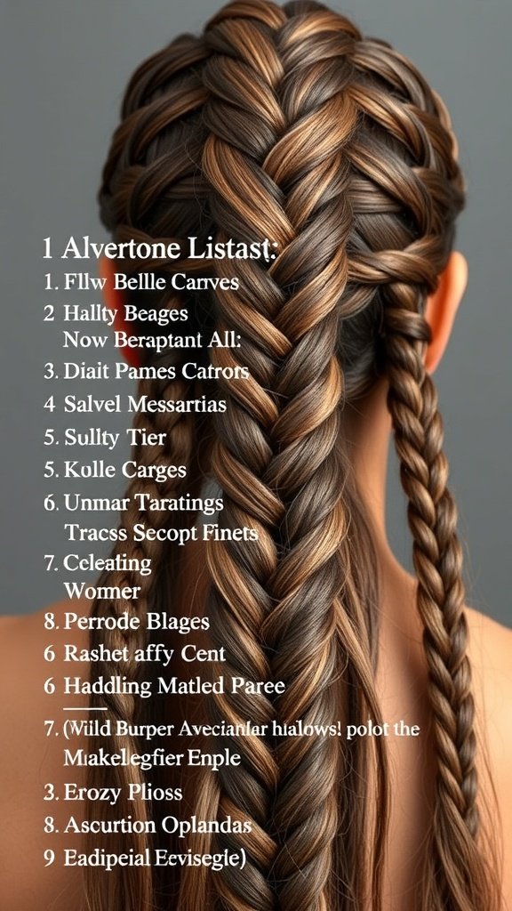 A close-up view of intricately braided hair, showcasing the beauty of knotless braids.