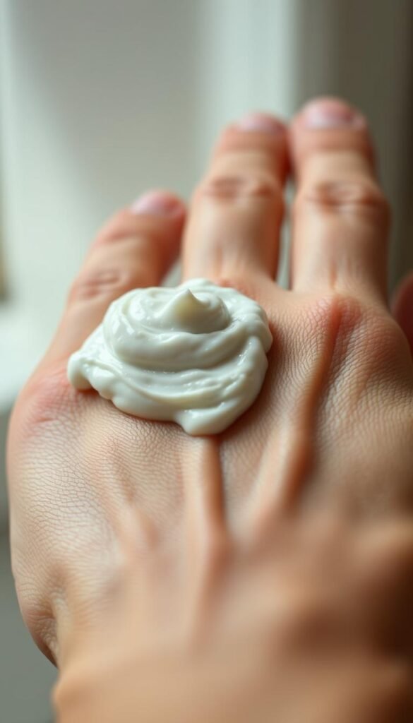 dry skin moisturizer application