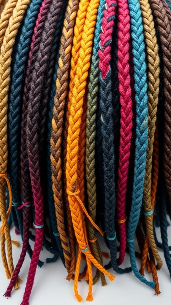 Colorful braiding hair strands for knotless braids