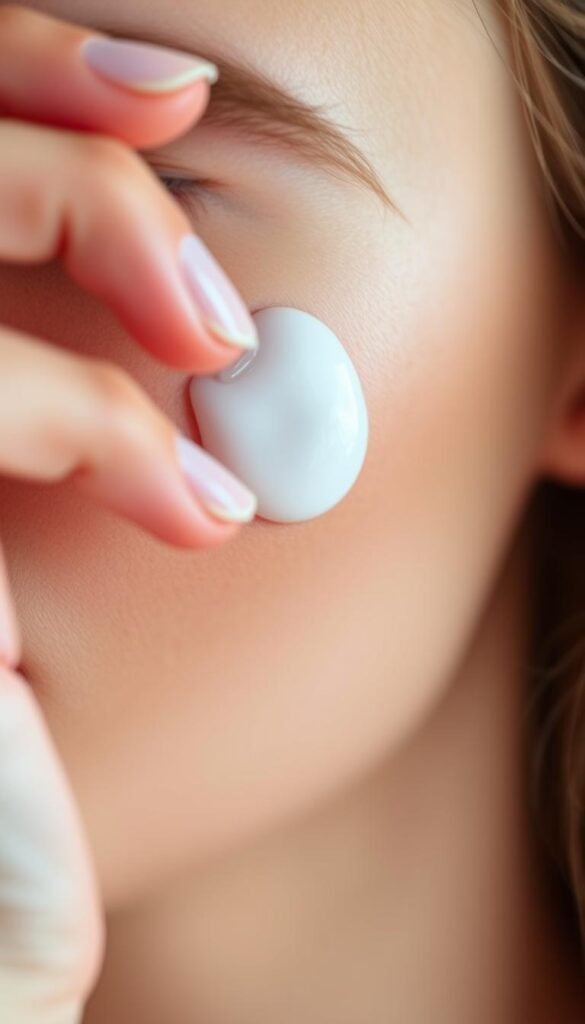 eye cream application