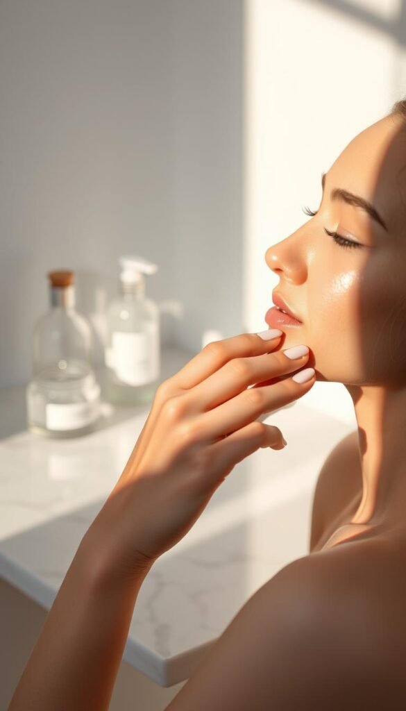 facial routine skincare
