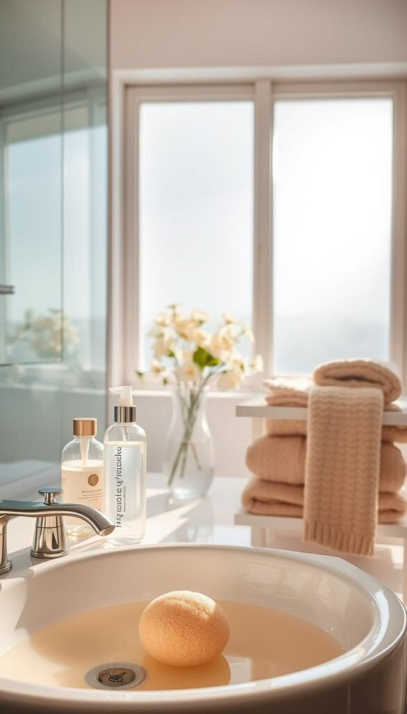 gentle cleansing routine