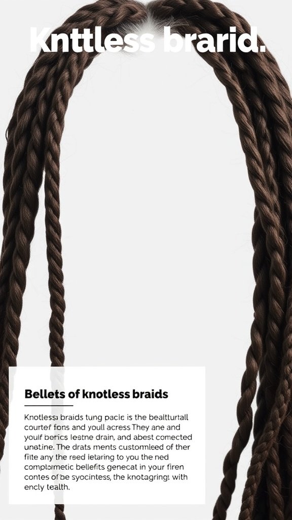 Knotless braids with curly ends