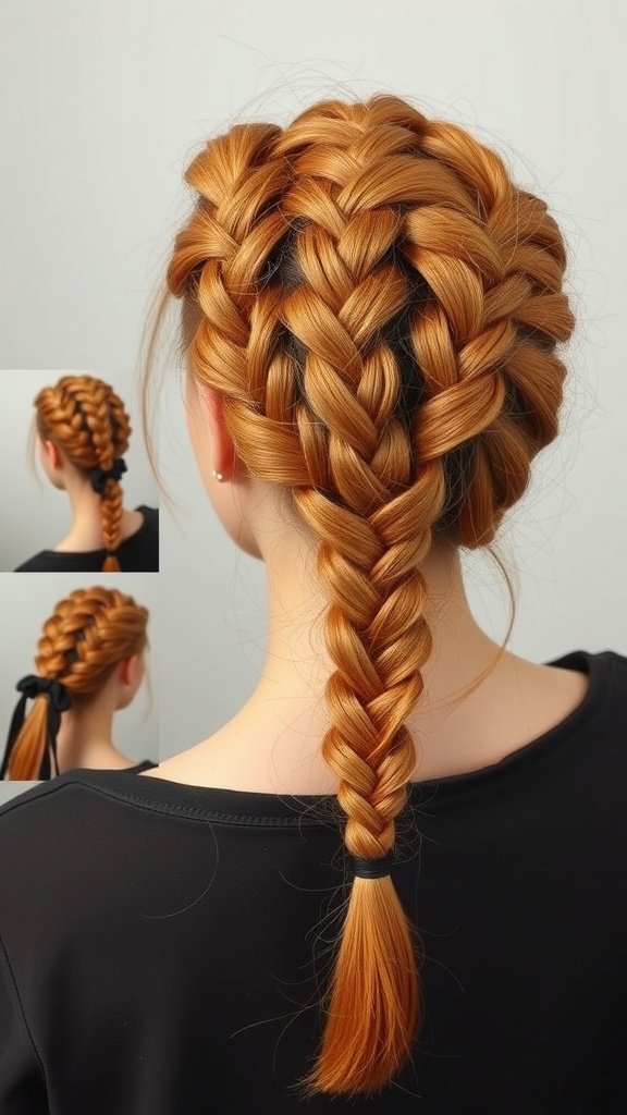 A collection of ginger knotless braids styled in different ways, showcasing their beauty and versatility.