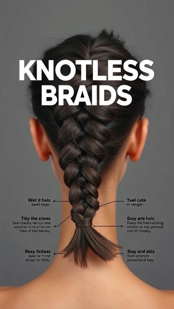 Image showing a person with knotless braids, highlighting their neatness and style.