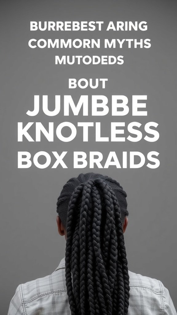 A person with jumbo knotless box braids, showcasing the style and texture.