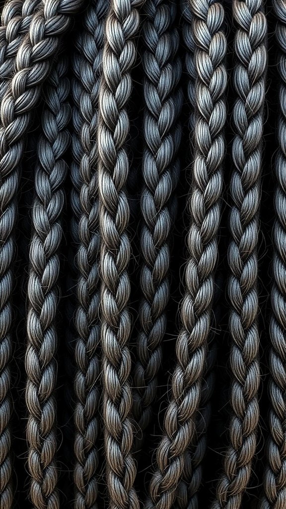 Close-up of knotless box braids showcasing their sleek and smooth appearance.