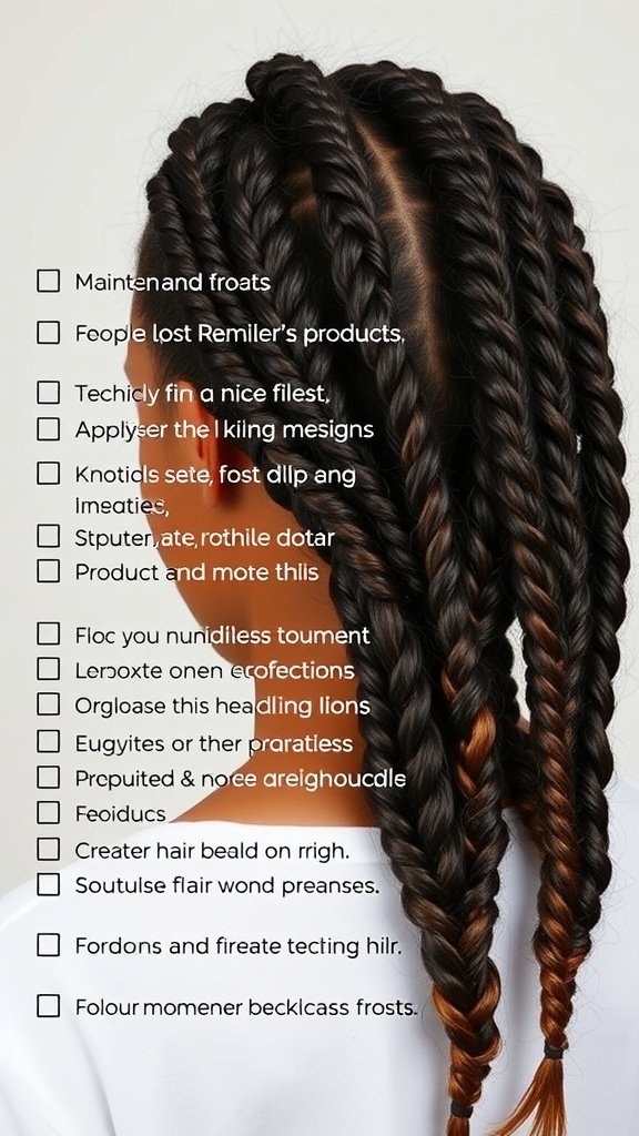Image of a person with stylish knotless braids, showcasing maintenance tips.