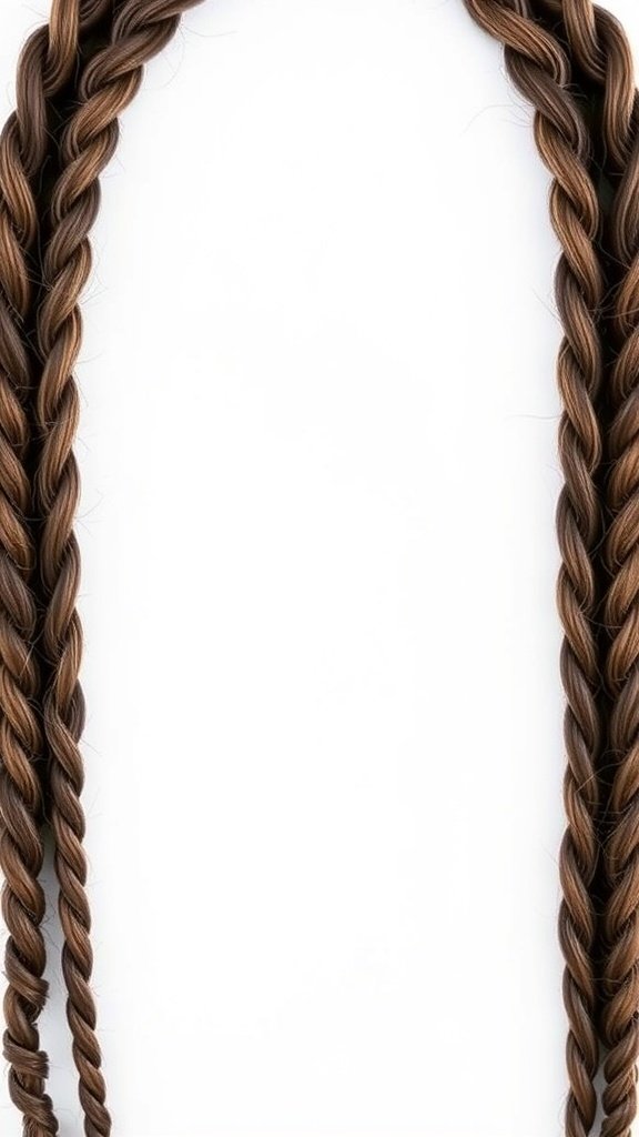 Knotless braids with curly ends