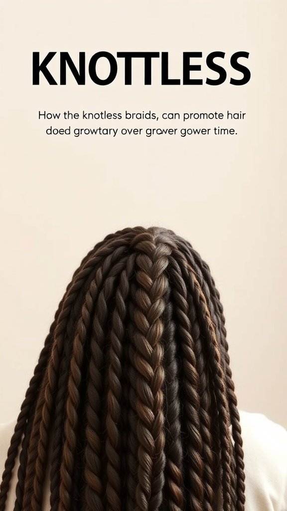 A close-up view of honey blonde knotless braids, showcasing their neat and stylish appearance.