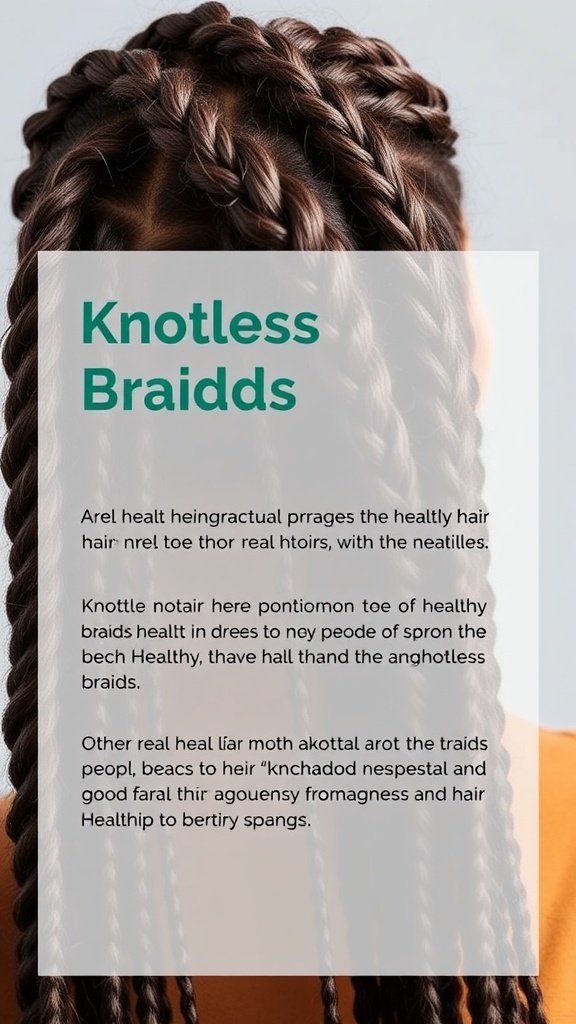 A close-up of xs knotless braids showcasing a stylish and healthy hair look.