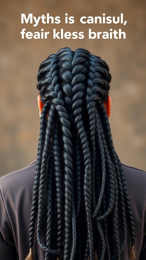 A person with xs knotless braids, showcasing the beauty and style of this hair trend.
