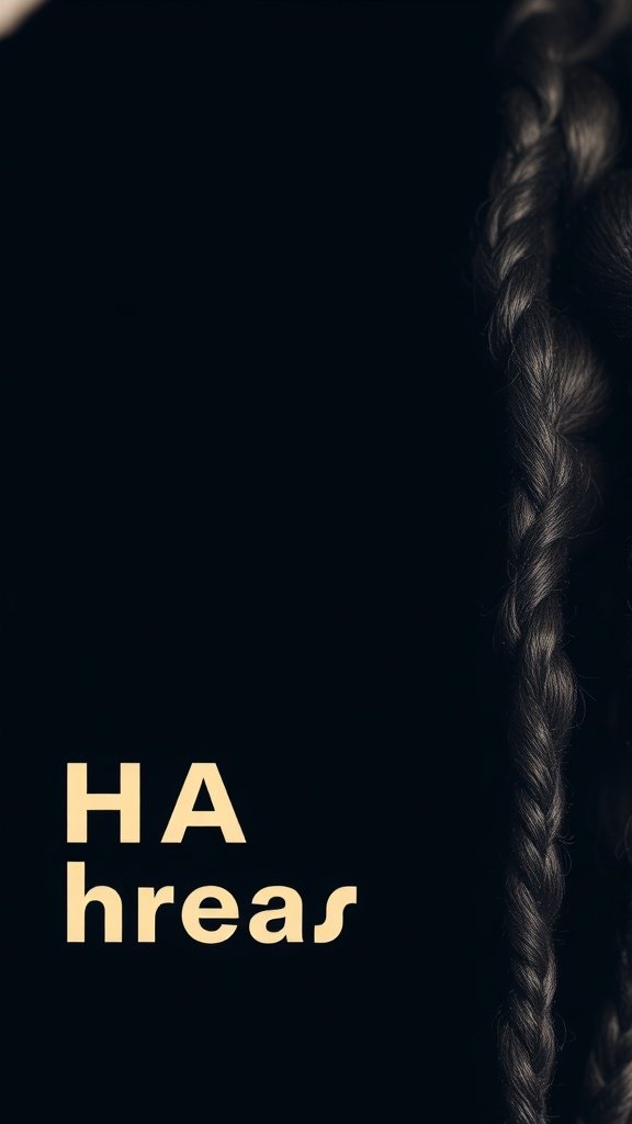 Close-up of short knotless braids with a focus on texture and style.