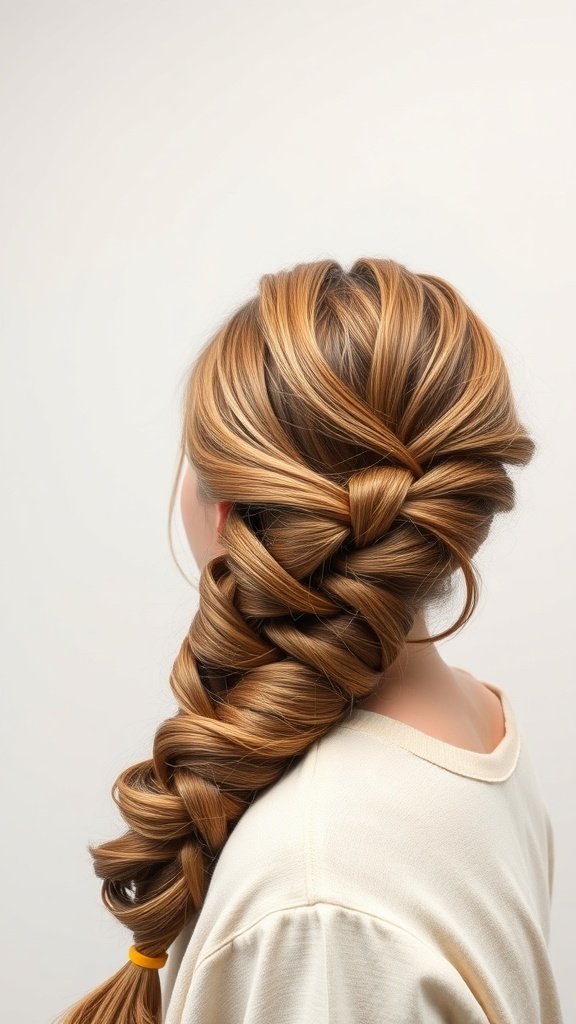 A woman with a stylish side braid created with knotless braids, showcasing a thick and well-defined braid.