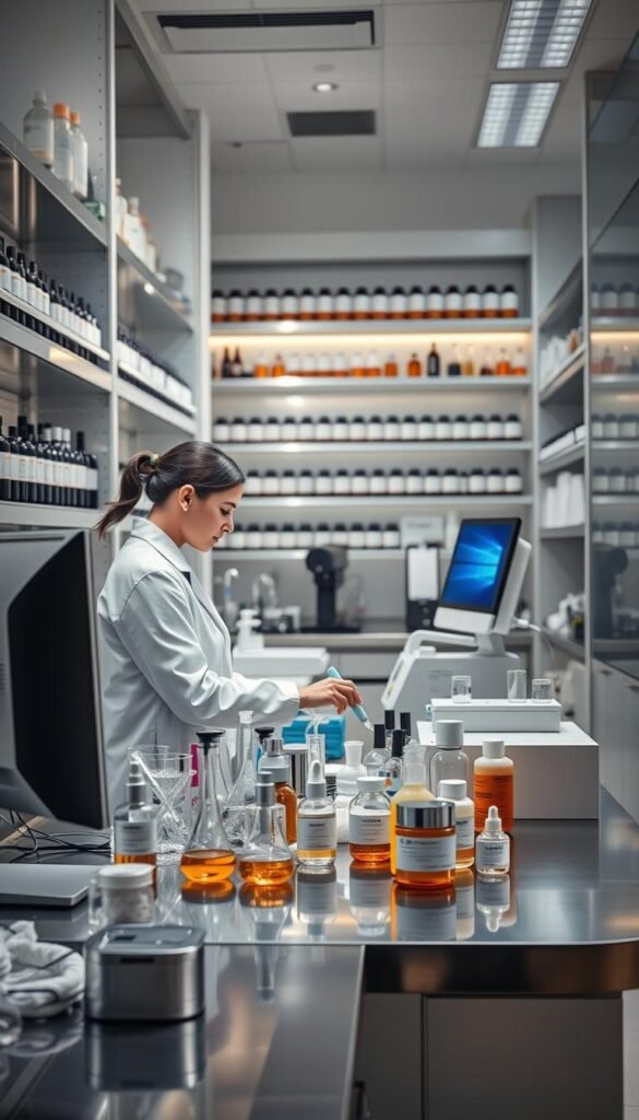 lab testing skincare products