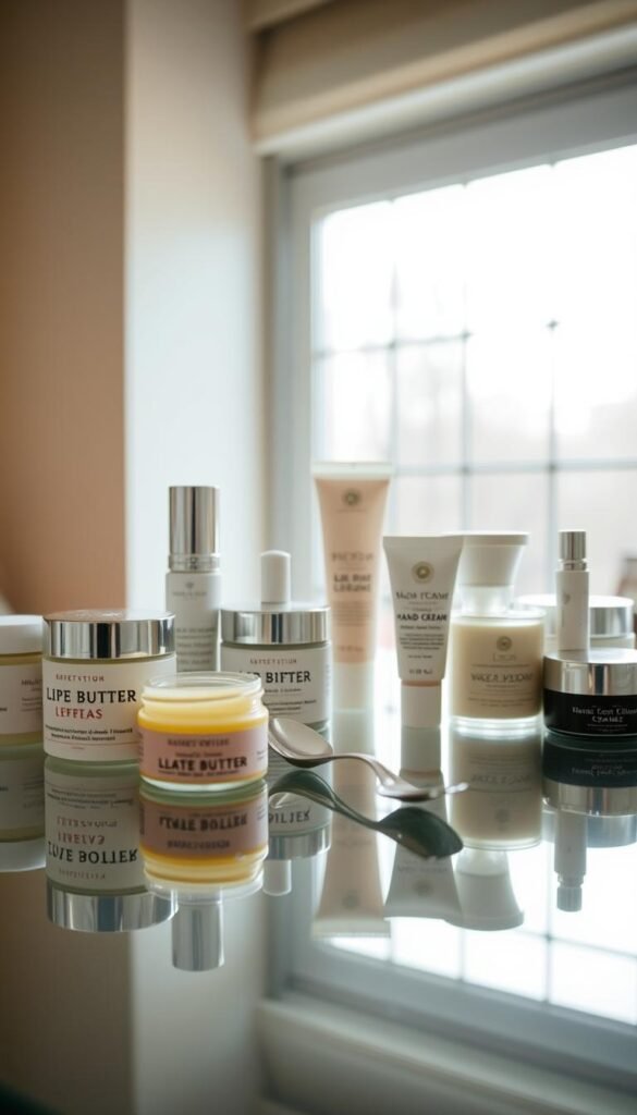 lip and hand care products