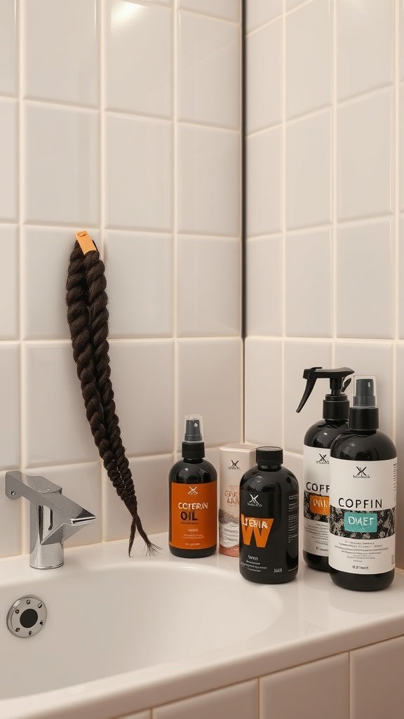 Hair care products for maintaining xs knotless braids