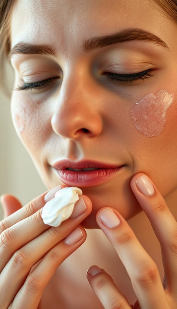 makeup application for dry patches