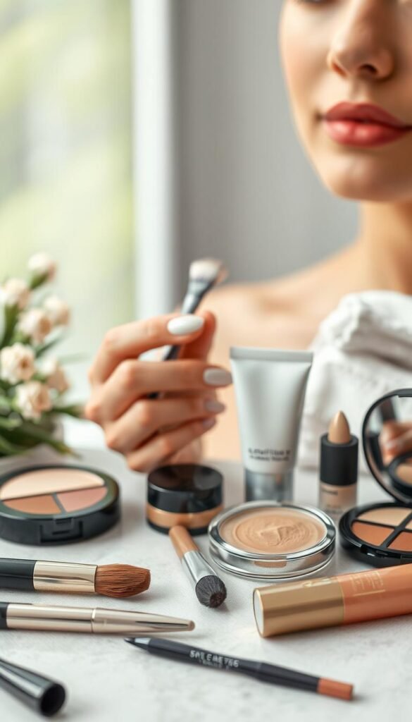 makeup steps for combination skin