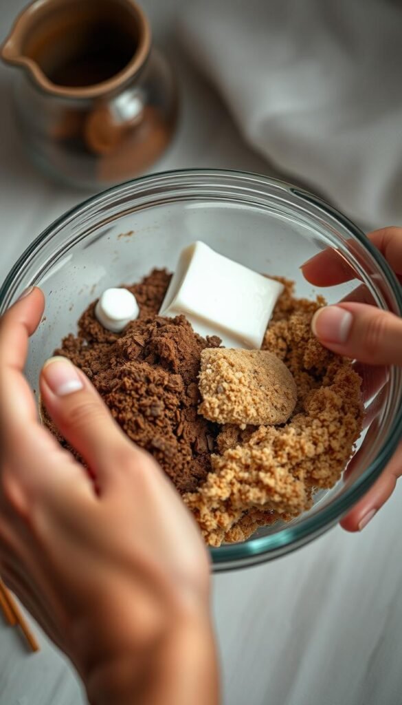 mixing body scrub ingredients