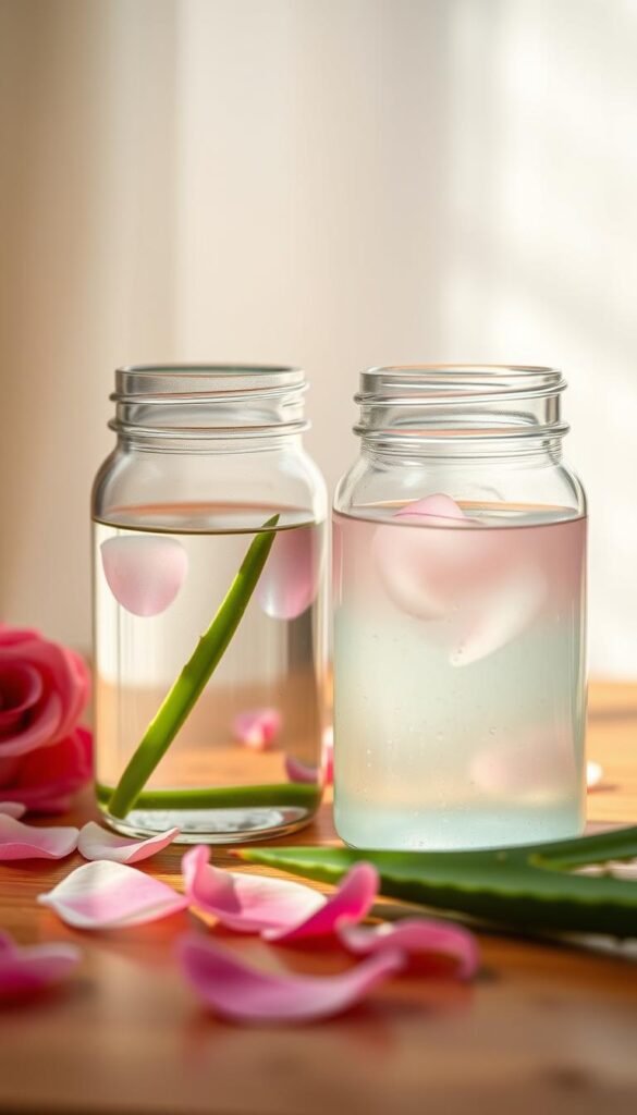 rosewater and aloe vera for eye care