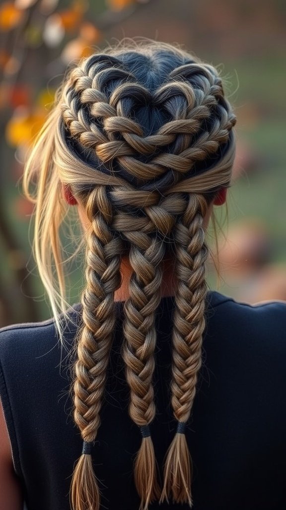 A stylish hairstyle featuring intricate knotless braids.