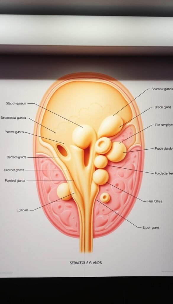 sebaceous glands diagram