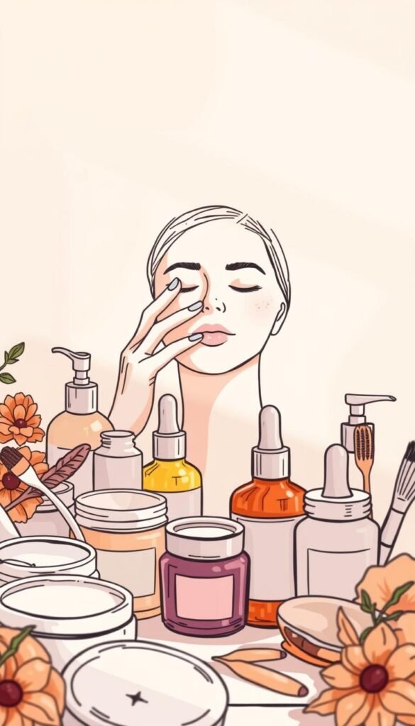 skincare drawing