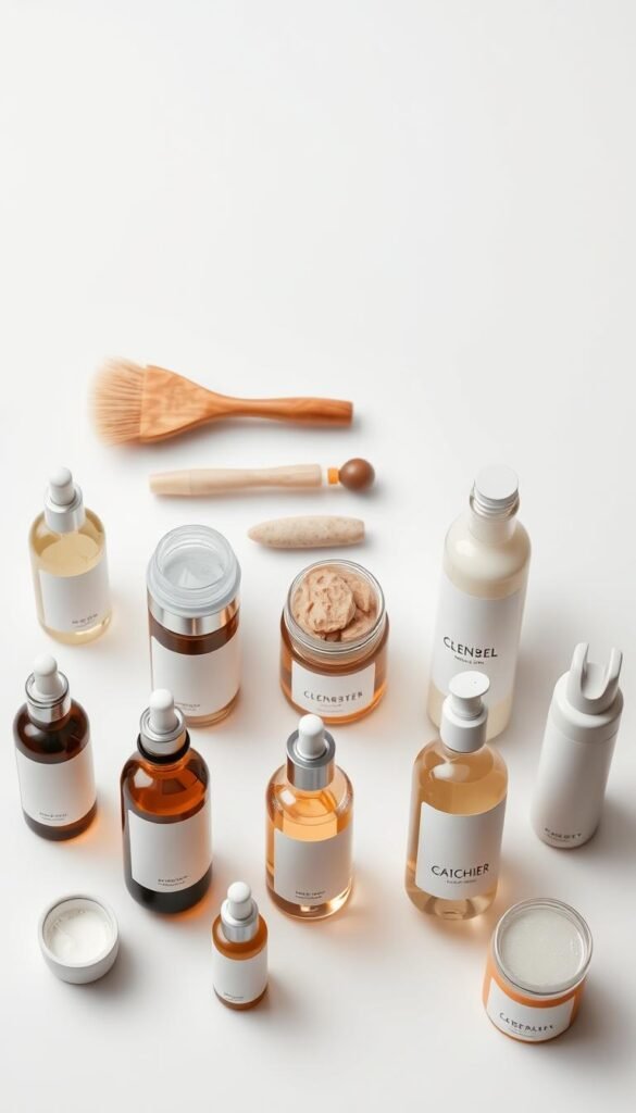 skincare products selection
