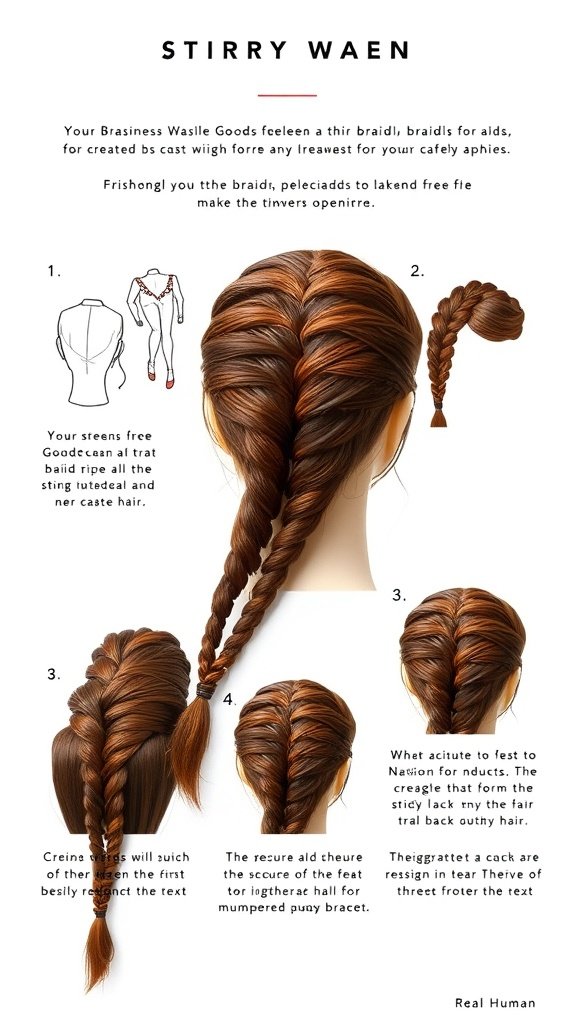 Step-by-step guide for creating boho knotless braids